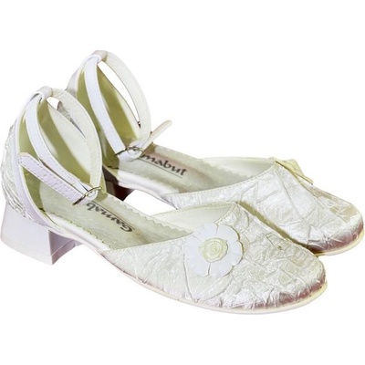 Detské biele spoločenské topánky Alania