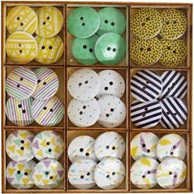 Dřevěné knoflíky Craft Sensations 36 ks - Set 2