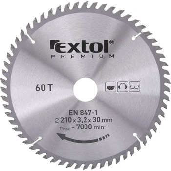 EXTOL PREMIUM Kotouč pilový s SK plátky, O 210x3,0x30mm, 40T (8803236)