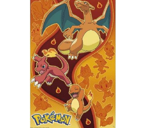 Pokémon - Fire Type plagát