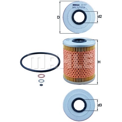 Olejový filter MAHLE ORIGINAL OX 187D (OX187D)