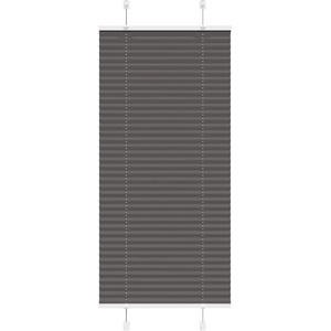 vidaXL Плисирана щора черна 55x100 cm Ширина на плата 54, 4 cm (4015117)