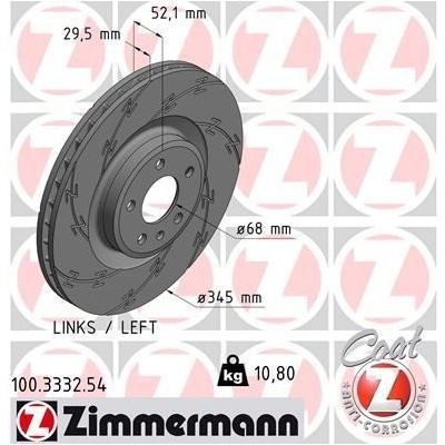 Brzdový kotúč ZIMMERMANN 100.3332.54
