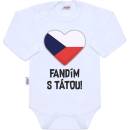 NEW BABY Body s potiskem New Baby Fandím s tátou bílé