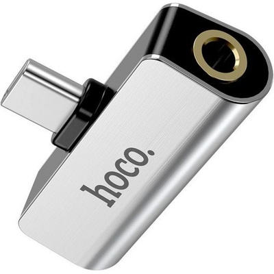hoco. Преходник Hoco LS 26 Type-C 2-in-1 audio converter - Сребрист