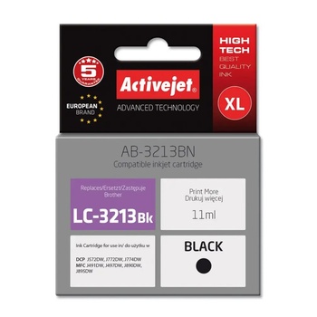 Activejet AB-3213BN касета с мастило (заместител за Brother LC3213BK, Supreme, 11 ml, черна) (AB-3213BN)