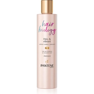 Pantene Hair Biology Full & Vibrant почистващ и подхранващ шампоан за слаба коса 250ml