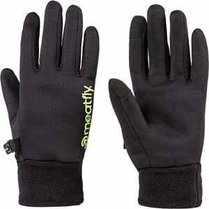 Meatfly детски ръкавици Kids Powerstretch Black Lime Meatfly | Cheren | Момчешки | 158