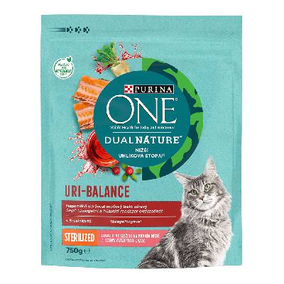 Purina One Dual Nature Sterilcat Brusnica s lososom 750 g