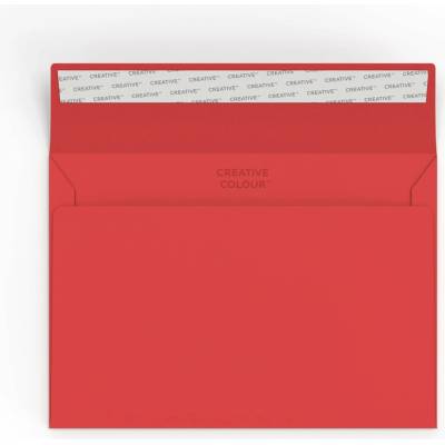 Prémiové barevné obálky Creative Colours™ - 162 x 229 mm (C5) - Červená