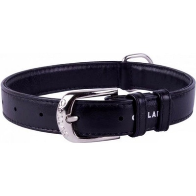 COLLAR Плосък кожен нашийник черен 46 - 60см, 35мм