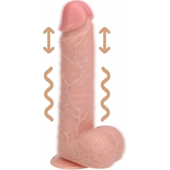RealRock 8″ Realistic Vibrating & Thrusting Dildo with Suction Cup Flesh