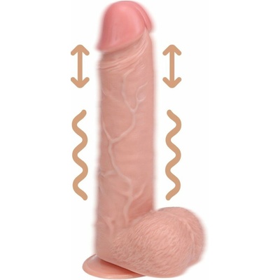RealRock 8″ Realistic Vibrating & Thrusting Dildo with Suction Cup Flesh