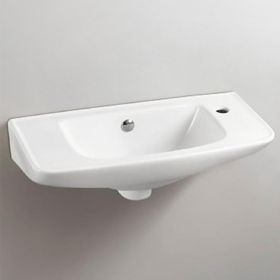 Inter Ceramic Мивка за баня ICC 5223NEW, Inter Ceramic, стенен монтаж, с отвор за смесител, порцелан, бял гланц, 52x24.5x18см (5223NEW)