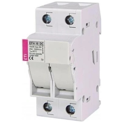 Pojistkový odpínač ETI EFH 10 DC 2P 1000VDC 25A pro válcové pojistky 10x38 gPV 002540203