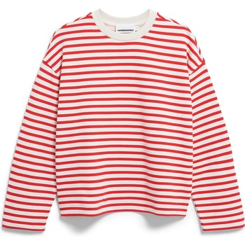ARMEDANGELS Дамски пуловер ARMEDANGELS Women's Frankaa Stripe Jumper - Undyed / Mars Red (117-1841-2014)