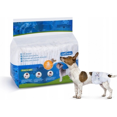 Nobleza plenky pro psy Jednorázové Pampers Pro Fenky pro psa S 2-4 Kg 12 Ks