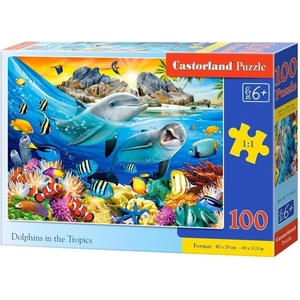 Castorland Пъзел Castorland от 100 части - Делфини (B-111169) - baby