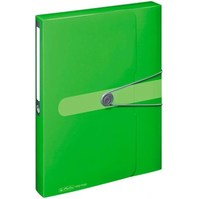 Herlitz Plastový box s gumičkou Easy Orga A4 PP zelený