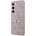 GUESS Saffiano 4G Metal Logo Leather Hard Case - дизайнерски кожен кейс за Samsung Galaxy S23 Plus (розов)