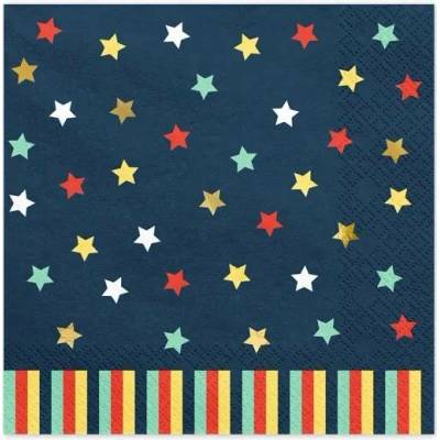 PartyDeco Papírové ubrousky Vesmírná Party 33x33cm 20ks