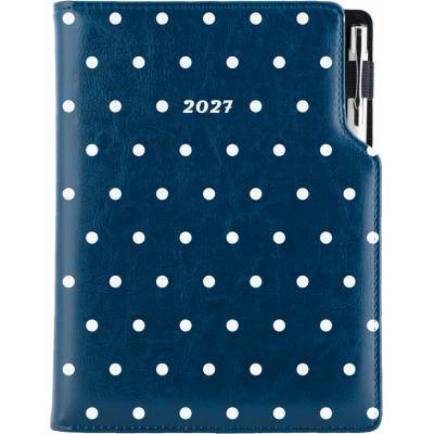 Design B5 týdenní 2027 modro-bílý