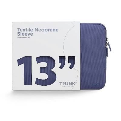 Textile Neoprene Laptop Sleeve - удароустойчив неопренов калъф за Macbook Pro 13 и Macbook Air 13 (от модел 2017 и по-нов) (тъмносин)