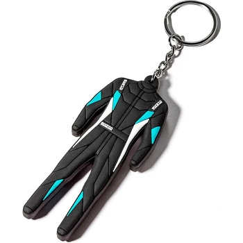 Sparco Racing Suit Keychain - Black (Black / Blue)