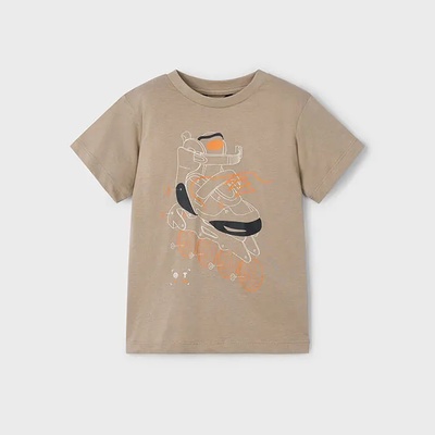 MAYORAL Тениска къс ръкав glow in the dark ролери в пустинен цвят за мини момче Майорал