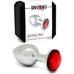  Метален плъг с червени кристали, 7, 3см. - Butt Plug Metal (RIM0007494)
