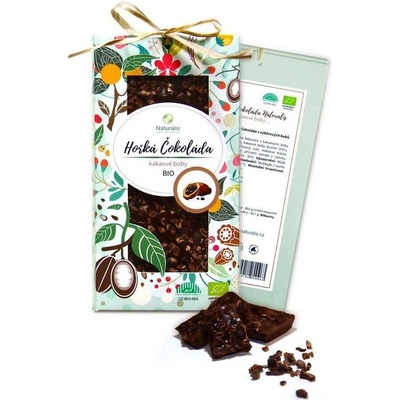 Naturalis Bio horká s kakaovými boby 80 g