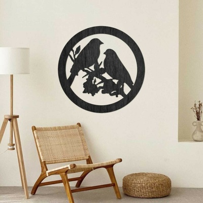 Drevený obraz na stenu vtáky na konári - BIERDO 4556 PR0517