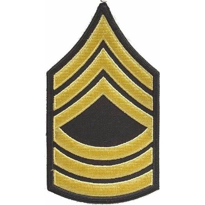 Nášivka: Hodnost US ARMY rukávová Master Sergeant černá | žlutá