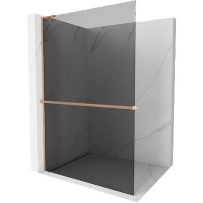 Mexen Kioto+ L Душ стена с рафт Walk-in 120 x 200 см, графит, четкана мед - 800-120-123-65-40 (800-120-123-65-40)