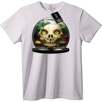 NOONEBRAND Тениска Череп в Стъклен Терариум - 2XL, White
