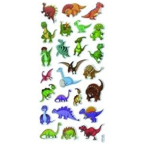 TITANUM Convex stickers soft dinosaurs 25pcs