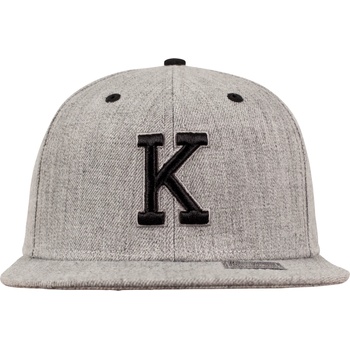 Urban Classics Шапка с козирка в сиво Letter Snapback KUB-10532-00341 - Сив, размер blk/L