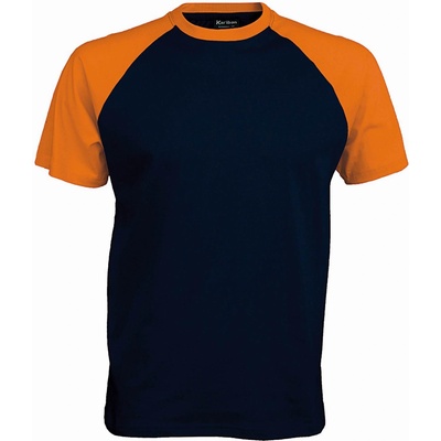 Kariban base ball k330 / Мъжка тениска - тъмносиня/оранжева xxl (20k33067205)