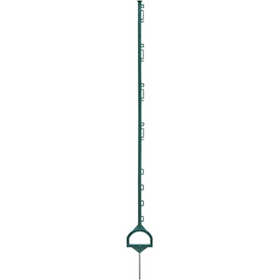 Fencee Plastový stĺpik pre elektrický ohradník, dĺžka 157 cm, 12 očiek, zelený