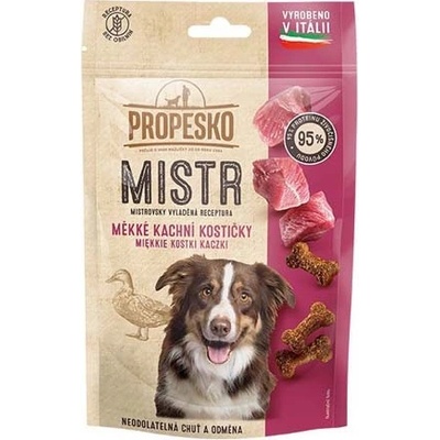 PROPESKO MISTR Snack mäkké kačacie kostičky pre psov 90 g