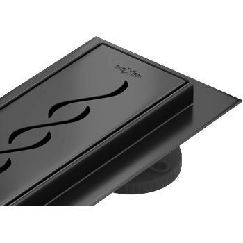 Mexen Flat 360° M18 въртящ се линеен отвод 60 cm, черен - 1723060-40 (1723060-40)
