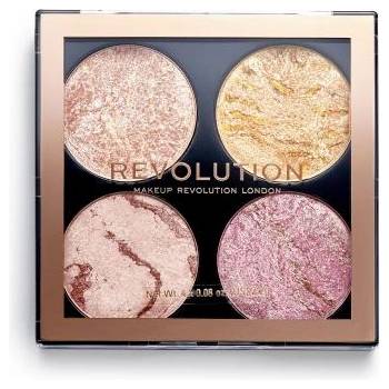 Makeup Revolution London Cheek Kit палитра от силно пигментиращи хайлайтъри и бронзанти 8.8 g нюанс Fresh Perspective