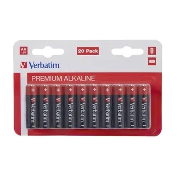 Image 1 of Verbatim Батерия, Verbatim ALKALINE BATTERY AA 20 PACK (HANGCARD) (49877)