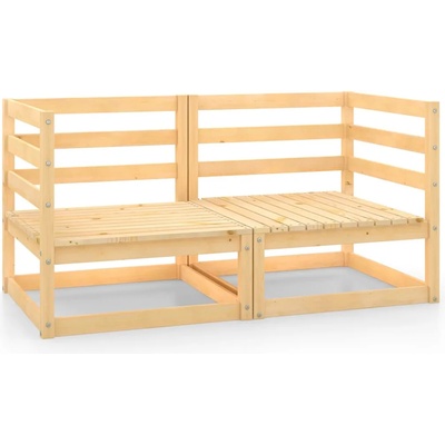 vidaXL Градински ъглови дивани 2 бр борово дърво масив (805675)