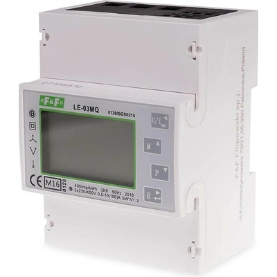 LE-03MQ MID - 3-fázový 4-kvadrantový elektromer, MID, Modbus, 3x 230/400V, 100A