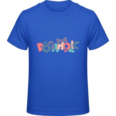 Premium Tričko pre Deti Psí dizajn s nápisom DOGAHOLIC Kráľovská Detské