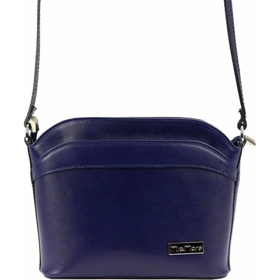 Mia More Tmavěmodrá malá kožená crossbody kabelka no. 009