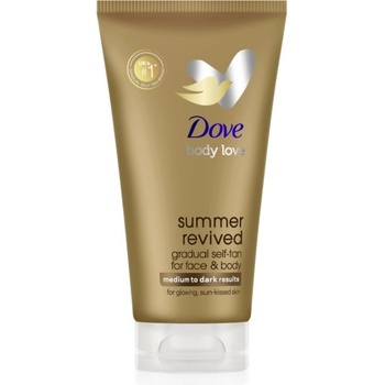 Dove samoopalovací tělové a pleťové mléko Summer revived Medium to dark 75 ml