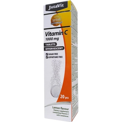 Jutavit Vitamín C 1000 mg šumivé tablety citrón 20 šumivých tabliet