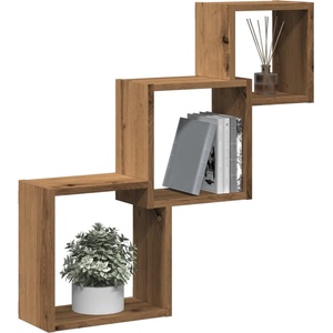 vidaXL Стенни кубични рафтове дъб артизан 68x15x68 см (855815)
